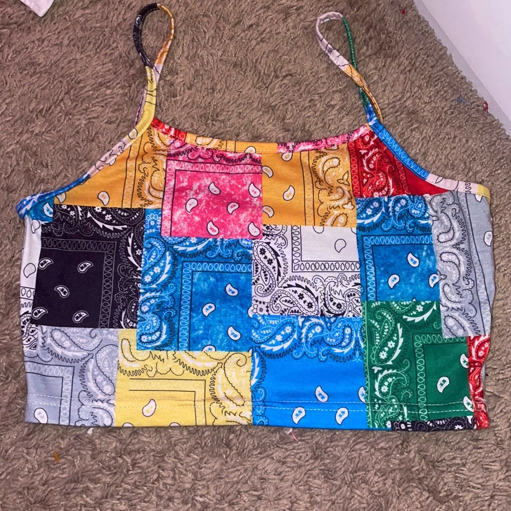 Shein Crop top Bandana Shirt